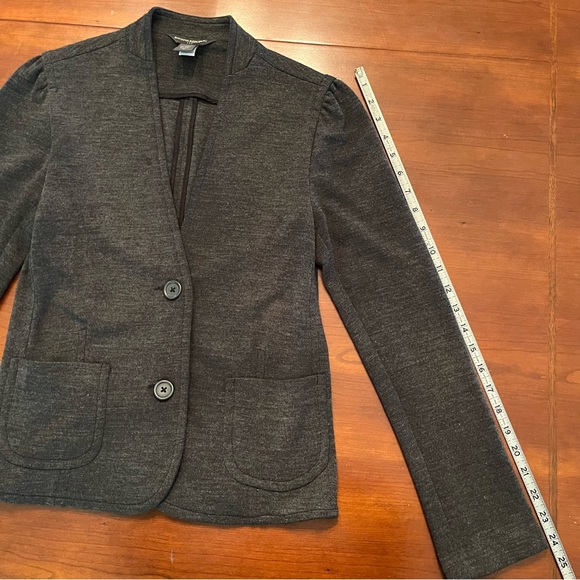 Banana Republic Charcoal Gray 2 Button Wool Blend Knit Blazer M - Picture 9 of 11
